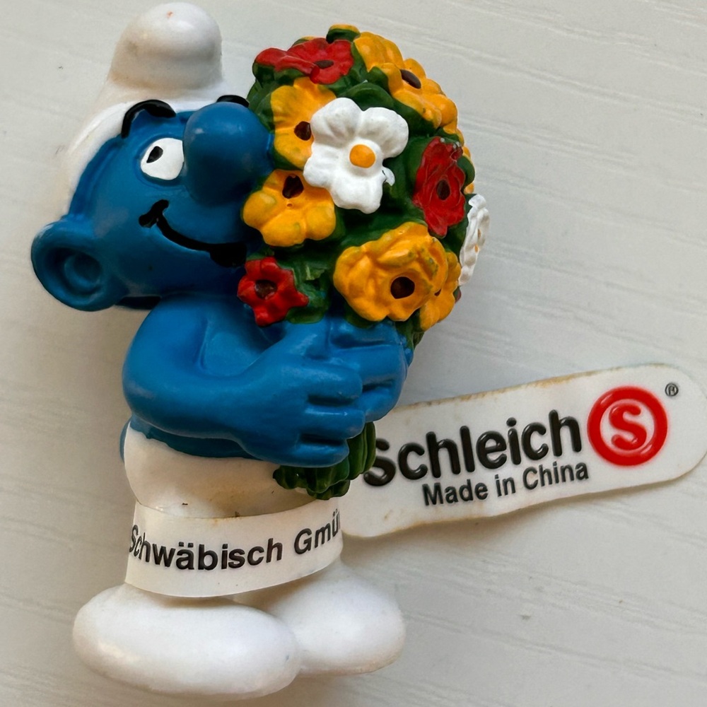 Schleich 2000 Smurf Anniversary Bouquet Flowers 20469 NWT Vintage‎ Toy Smurfs